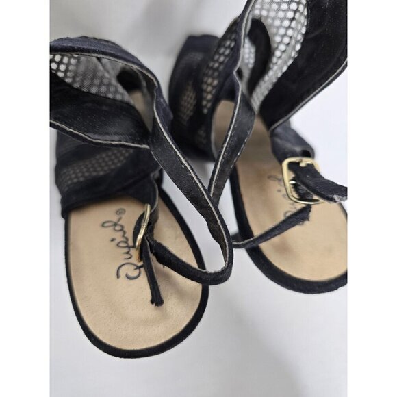 Black Strappy Super High Sexy Stiletto Heels - Picture 8 of 10